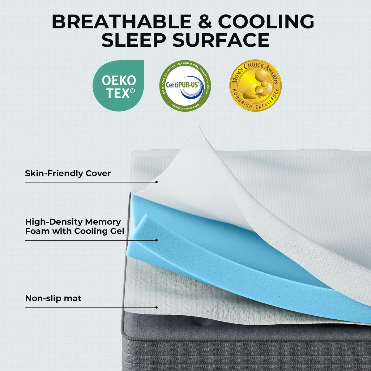 OhGeni topper soft washable cover offers gentle touch and easy care