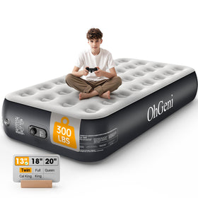 OhGeni Twin air mattress with built-in pump for quick inflation and comfort