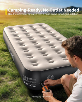 OhGeni twin air mattress raised 13-inch design suitable for outdoors