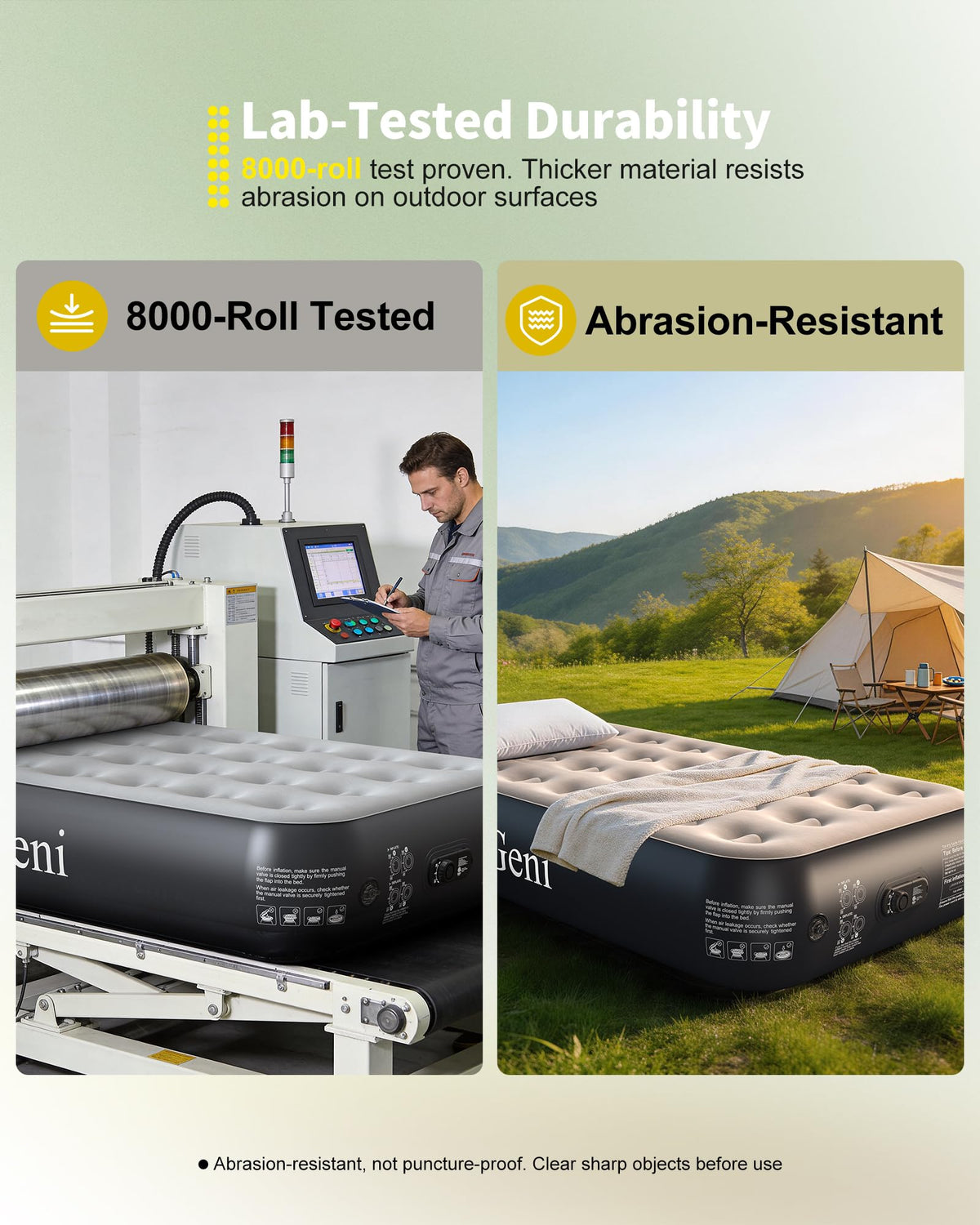 OhGeni air mattress with soft flocked top for cozy nights