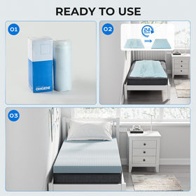 OhGeni twin topper two-inch thickness adds plush cushioning