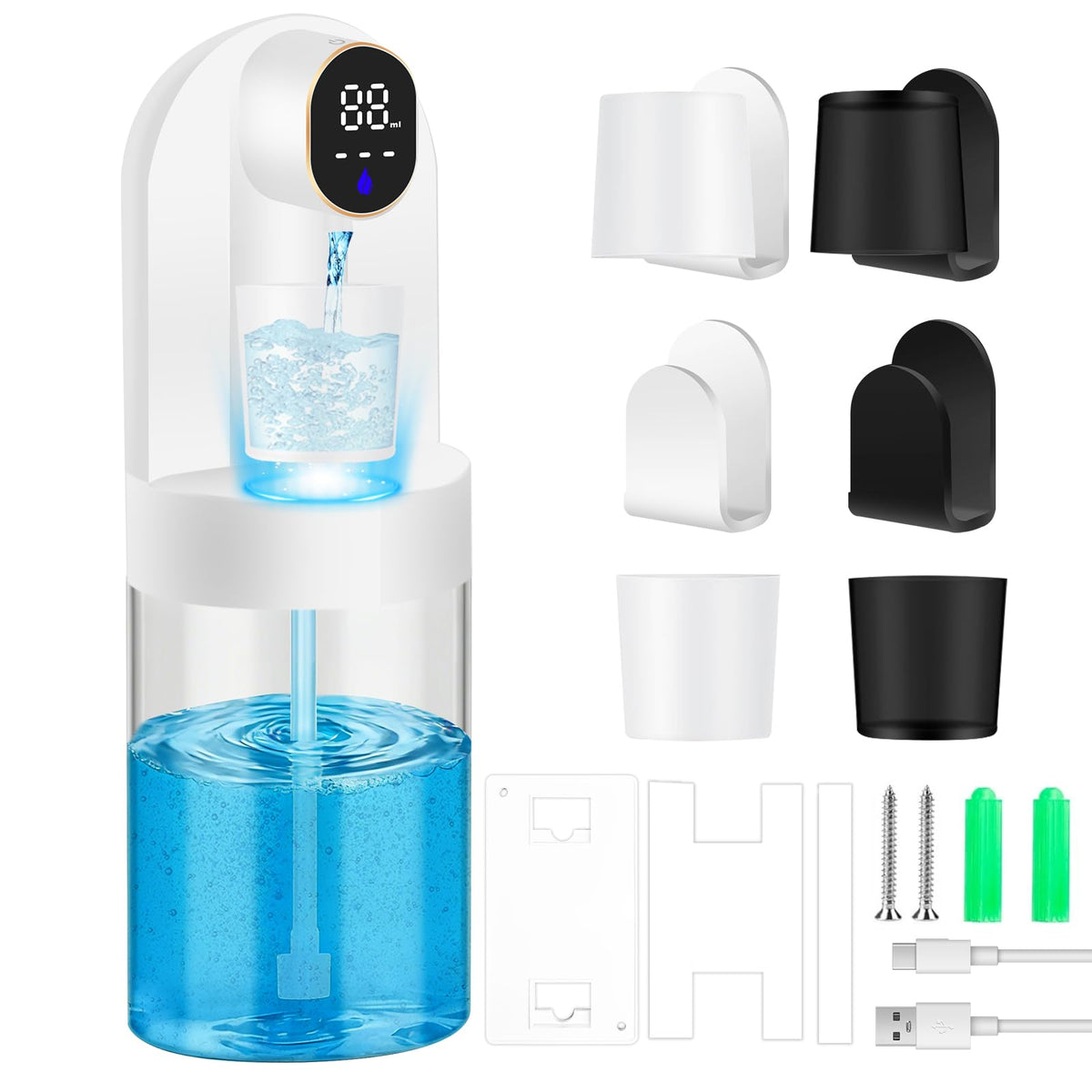 OHIFAST automatic mouthwash dispenser front view shows splash-free precision for family routines