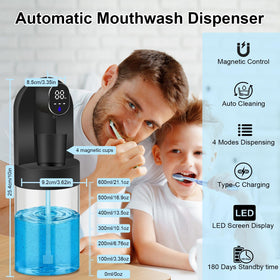 OHIFAST wall-mounted dispenser with four cups for family use
