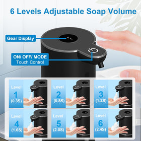 OHIFAST six-level volume control reduces soap waste and customizes use.