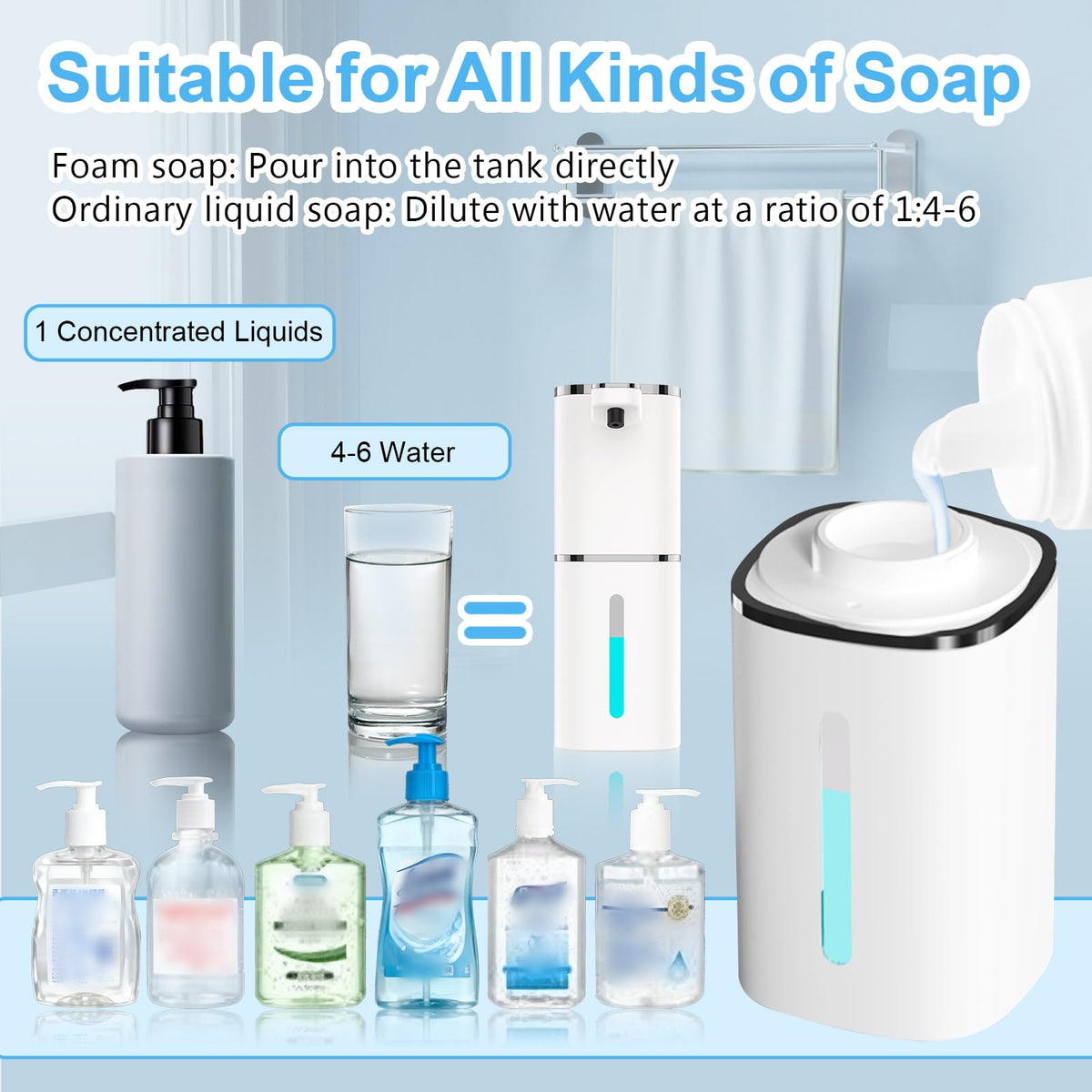 OHIFAST compatible with dish soap, hand sanitizer, shampoo across settings