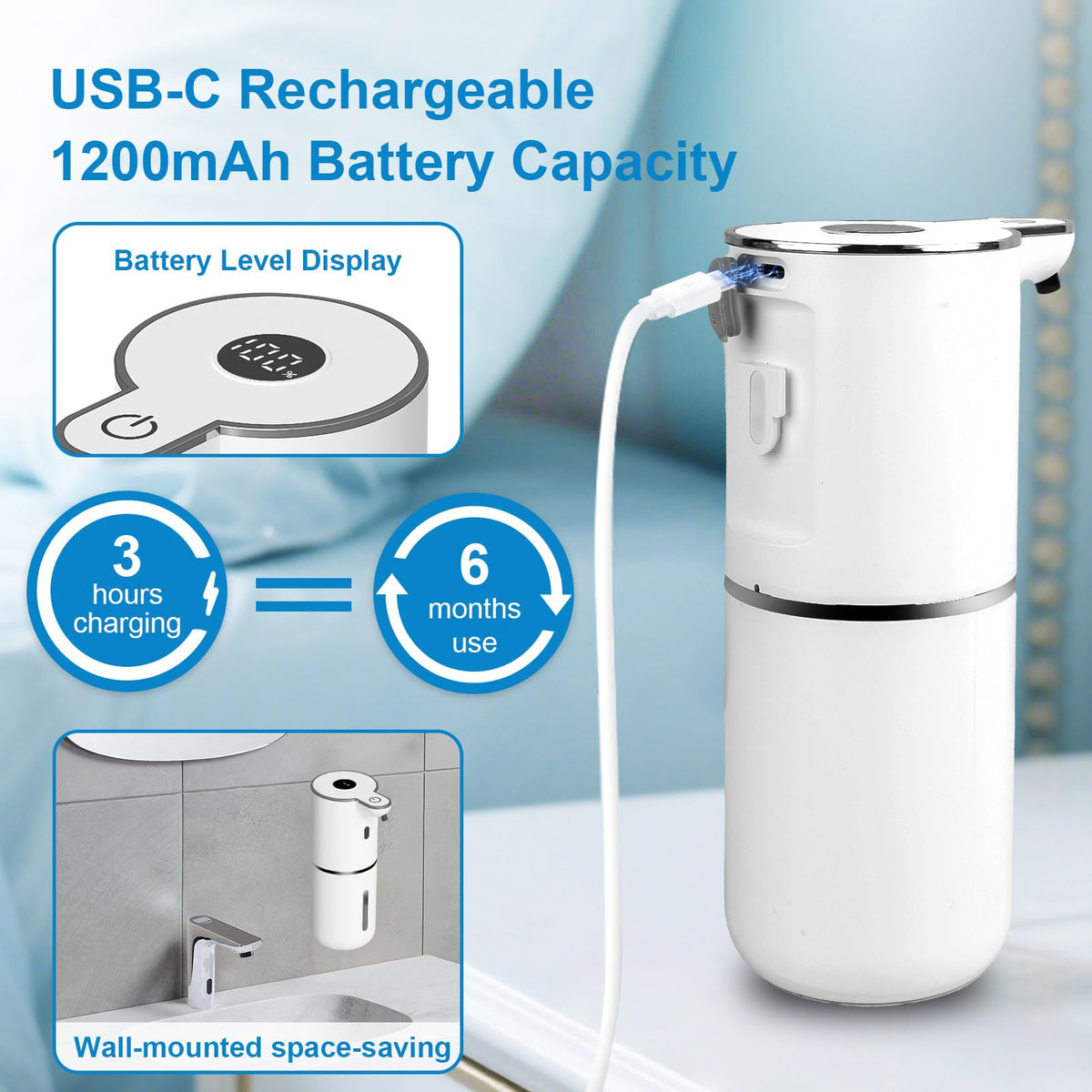 OHIFAST USB-C charging port ensures quick recharges between uses