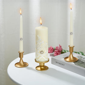Ohmique Unity Candle Holder gold detailed-base close shot