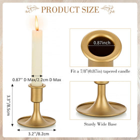Ohmique Unity Candle Holder gold taper holder close-up for tabletop elegance