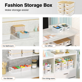 Ohmlove durable storage bin for office supplies and crafts