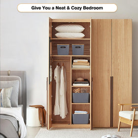 Ohmlove toy storage bin gray, keeps small parts organized.