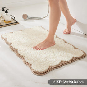 Ohocut anti-slip backing provides stable footing on wet bathroom surfaces.