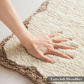 Ohocut boho farmhouse style bath rug enhances any bathroom decor.