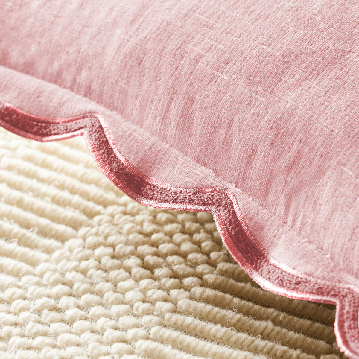 Ohocut pink pillow cover with hidden zipper for easy insertion.