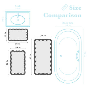 Ohocut navy bathroom rug suits bath, tub, sink, and shower