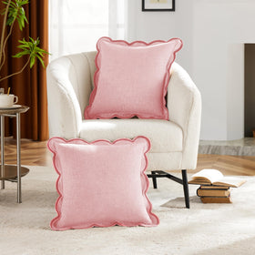 Ohocut spring chenille decor pillow on a stylish sofa enhances room texture.