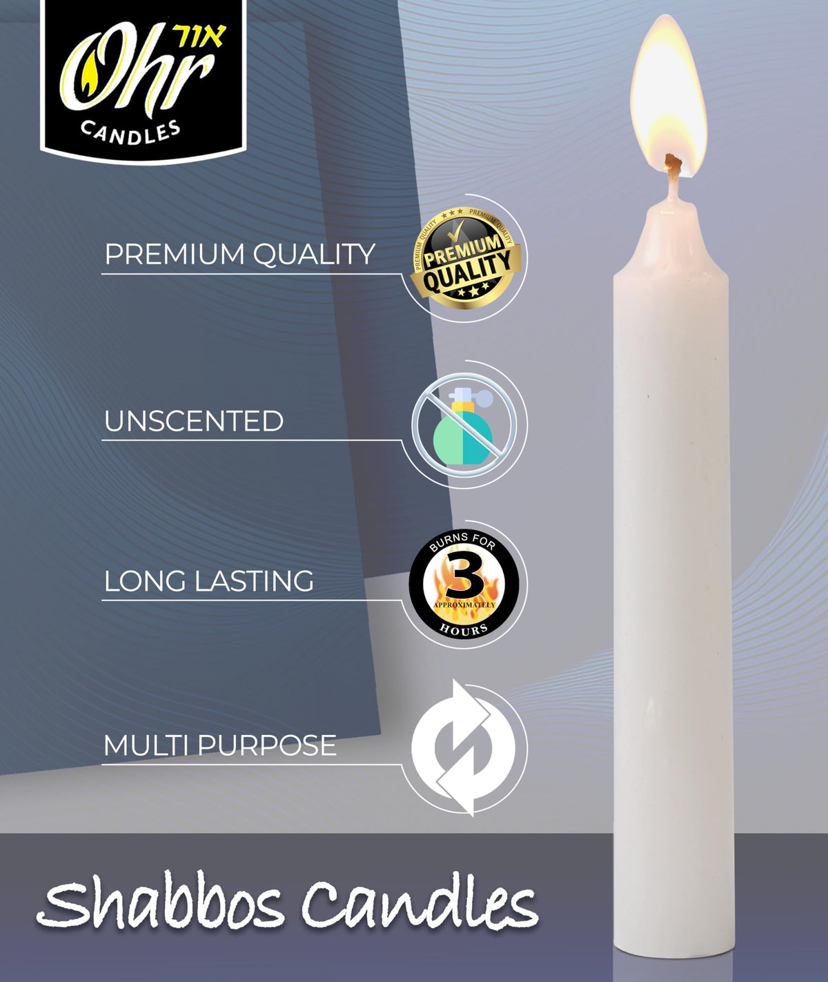 OHR CANDLES smooth wax close-up showing minimal drip and clean melt