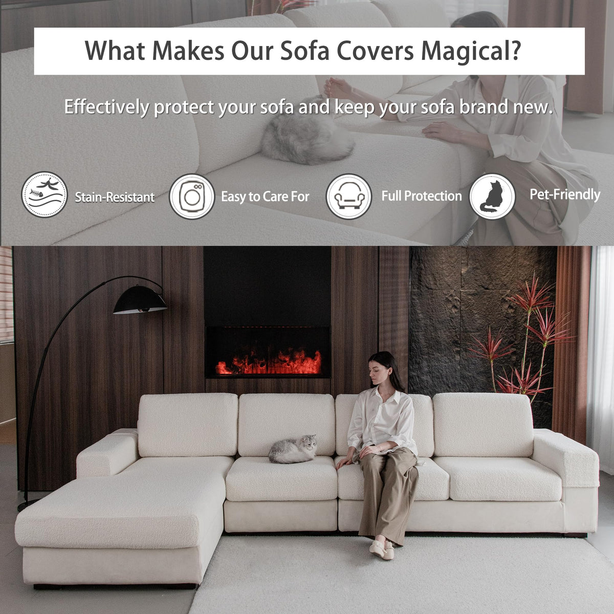 OHSIO non-slip cushion cover design preventing shifting during use