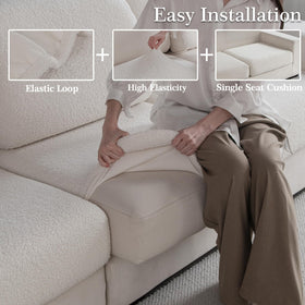 OHSIO cushion cover being washed to show easy care and maintenance