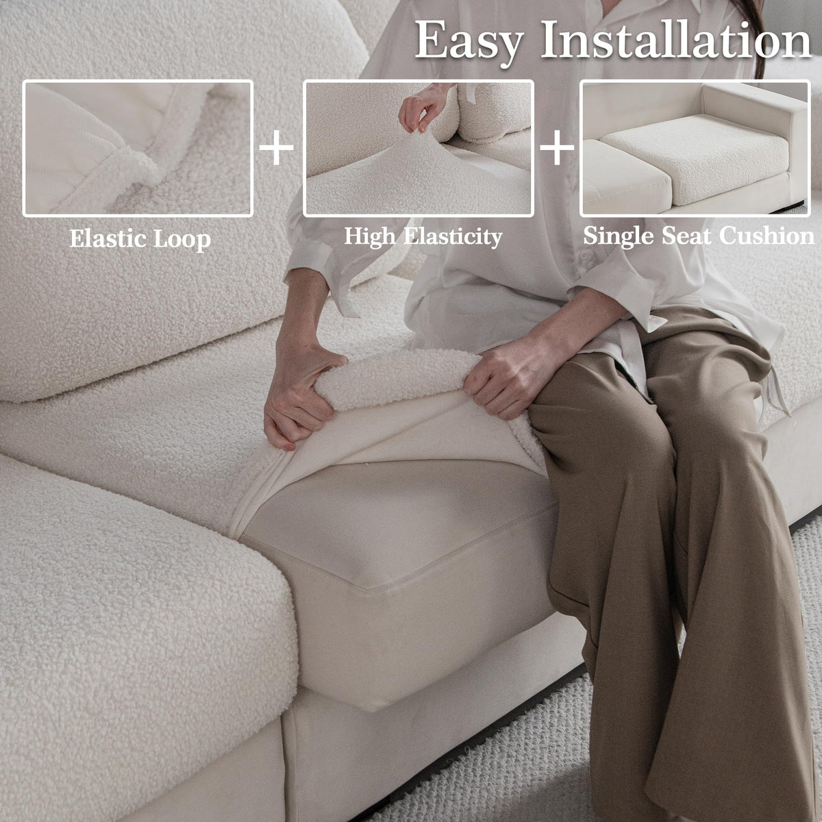 OHSIO machine-washable cover cleans easily after kids and pets.