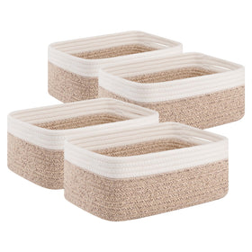 OIAHOMY 4-pack storage baskets on a shelf keep spaces tidy and accessible.