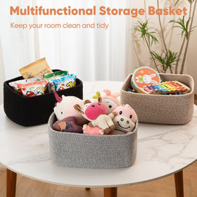 OIAHOMY bedroom decorative basket enhances organized shelves