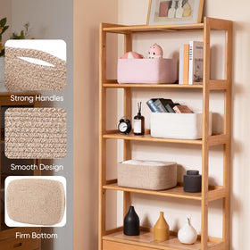 OIAHOMY cotton rope weave basket highlighting natural texture for cozy decor