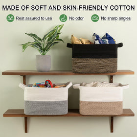 OIAHOMY basket foldable design with double handles for easy portability.