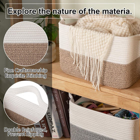 OIAHOMY basket stores towels and toys neatly in living spaces.