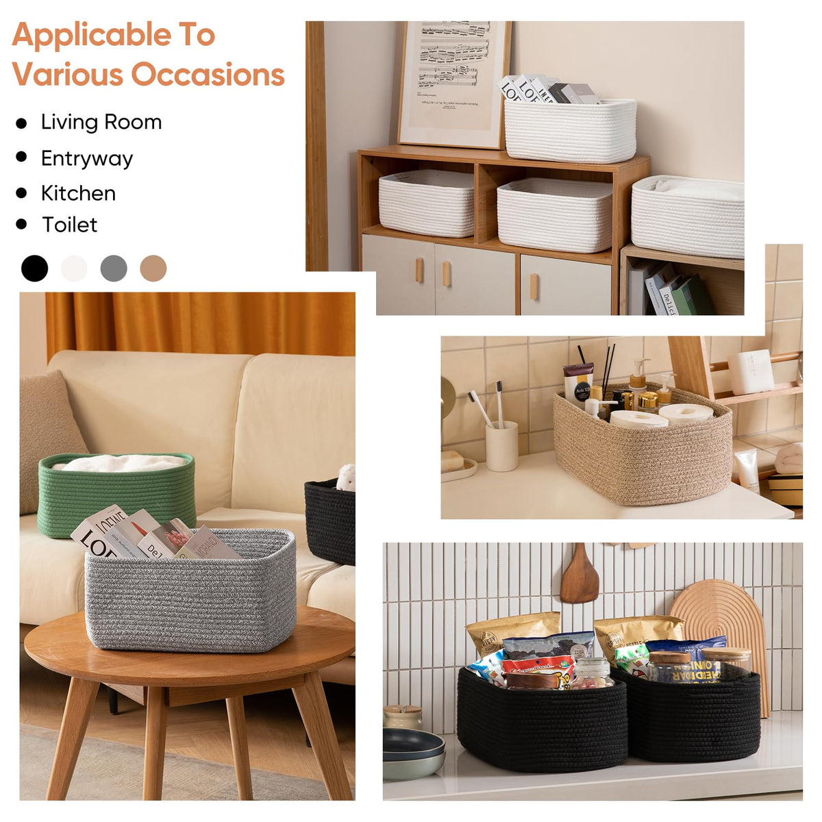 OIAHOMY nursery basket ideal for storing soft toys and baby essentials