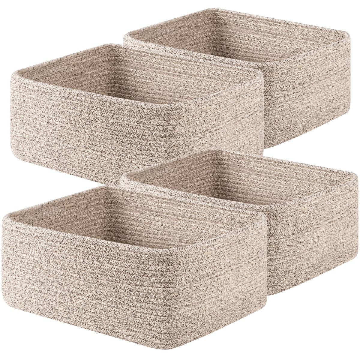 OIAHOMY rectangle storage basket folded shape ready for shelf organization