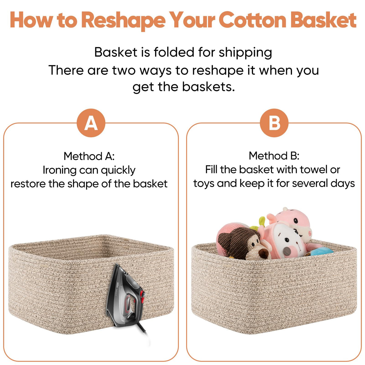 OIAHOMY care instructions basket washable and easy to maintain
