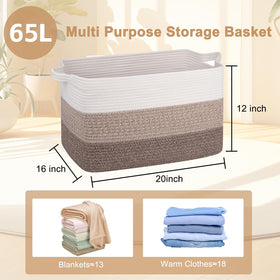 OIAHOMY basket with reinforced handles for easy transport