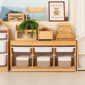 OIAHOMY storage cube tucked in a closet for tidy shelves.