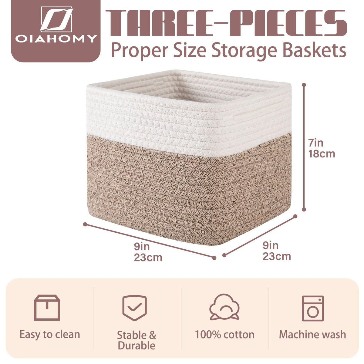 OIAHOMY reinforced handle storage cube designed for daily use and stability.
