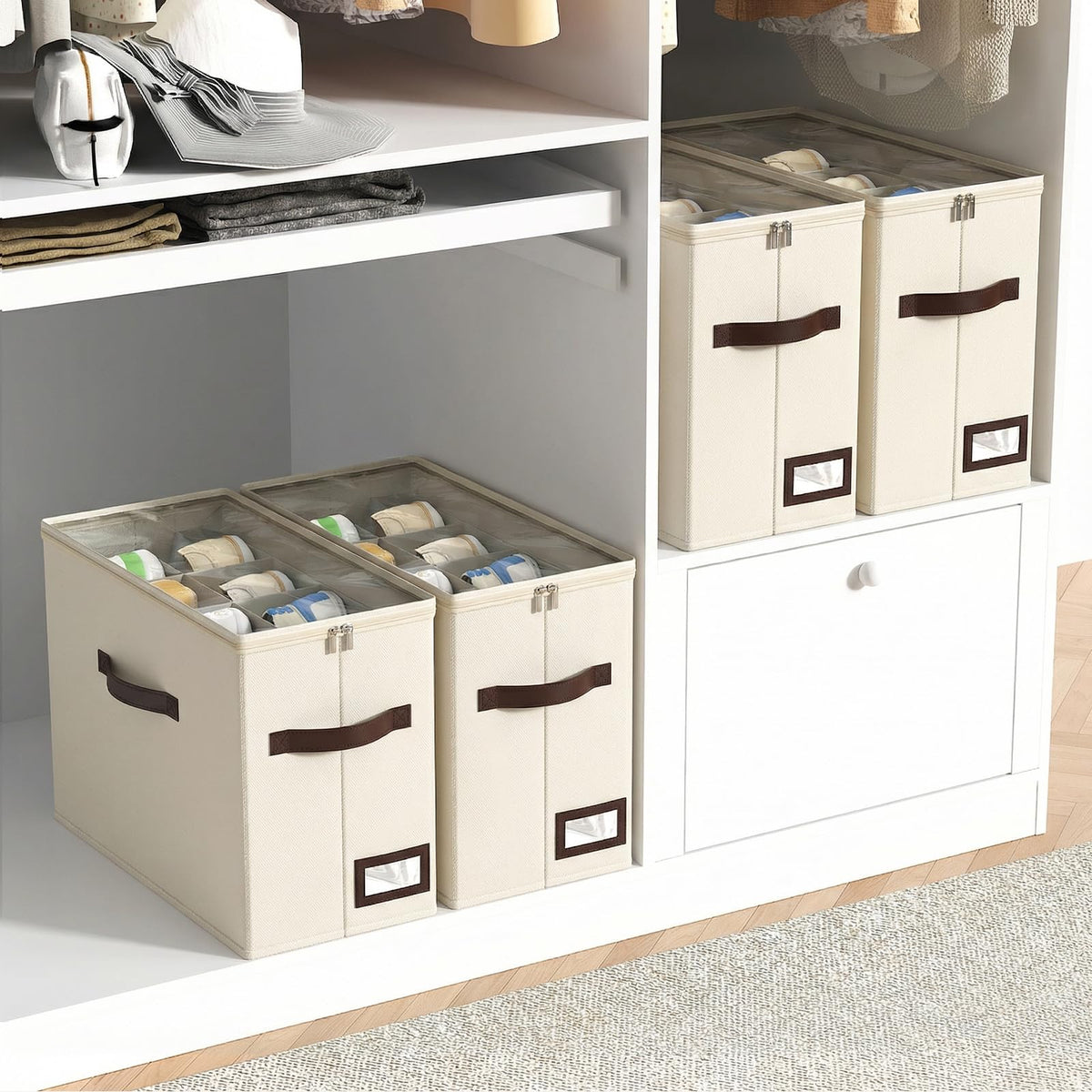 OIAHOMY organizer supports a neat entryway setup, up to 32 pairs total.