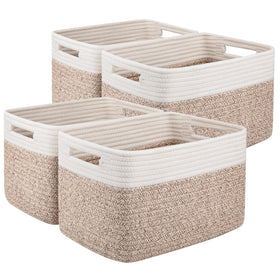 OIAHOMY four-pack storage baskets with handles for easy organization at home.