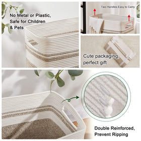OIAHOMY yellow variegated pattern adds color while organizing blankets or toys.