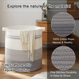 Machine-washable care keeps the OIAHOMY laundry basket fresh.