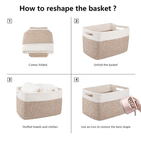 OIAHOMY versatile baskets for towels, magazines, and small items.