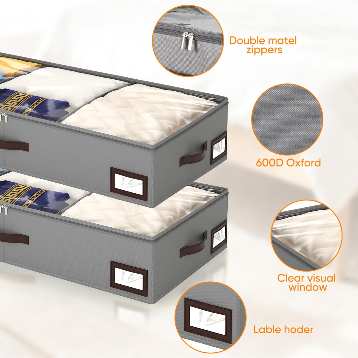OIAHOMY soft Oxford fabric prevents bumps and bruises during storage.
