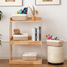 OIAHOMY under-bed storage baskets keep infrequently used items organized and out of sight.