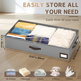 OIAHOMY under-bed storage with label slots for instant item recognition.