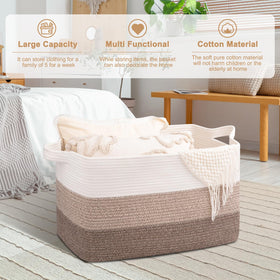 OIAHOMY washable storage basket demonstrates easy care by hand or machine.