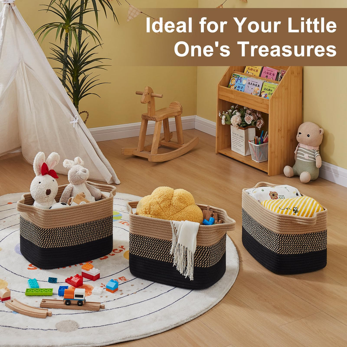 OIASKET book organizer basket tidy bedroom and study corners