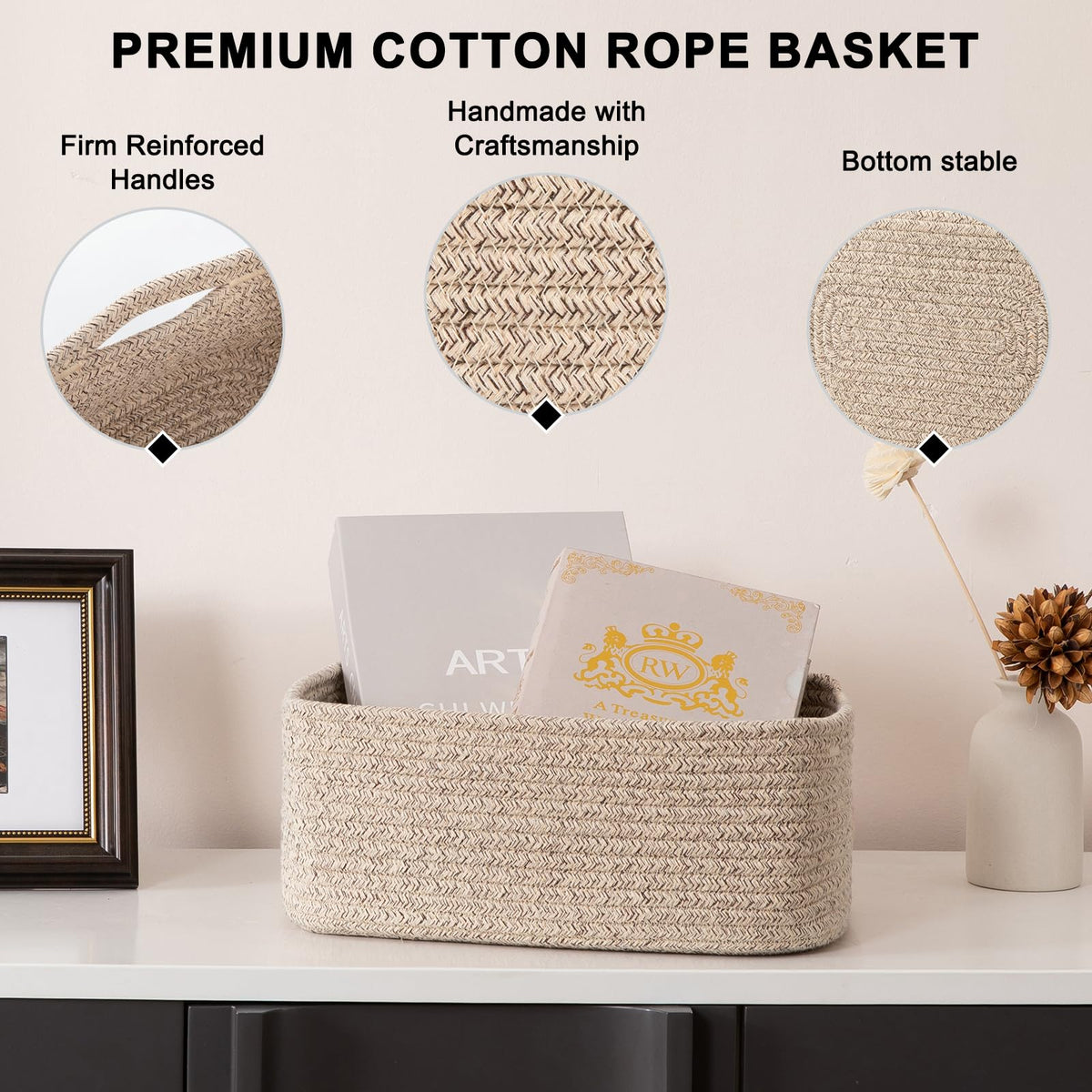 OIASKET gift-ready empty basket for housewarming or wedding gifts