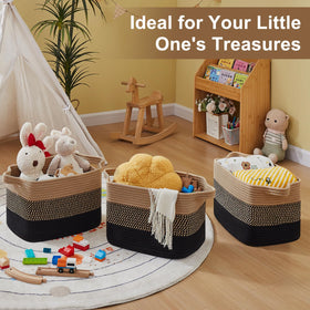 OIASKET storage basket made of natural cotton keeps its shape.