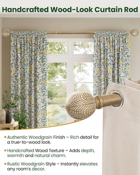 OICIPT heavy-duty curtain rod supports up to 30 lbs for thick drapes.
