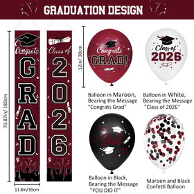 Oigco graduation hanging swirls adding festive movement to celebrations.