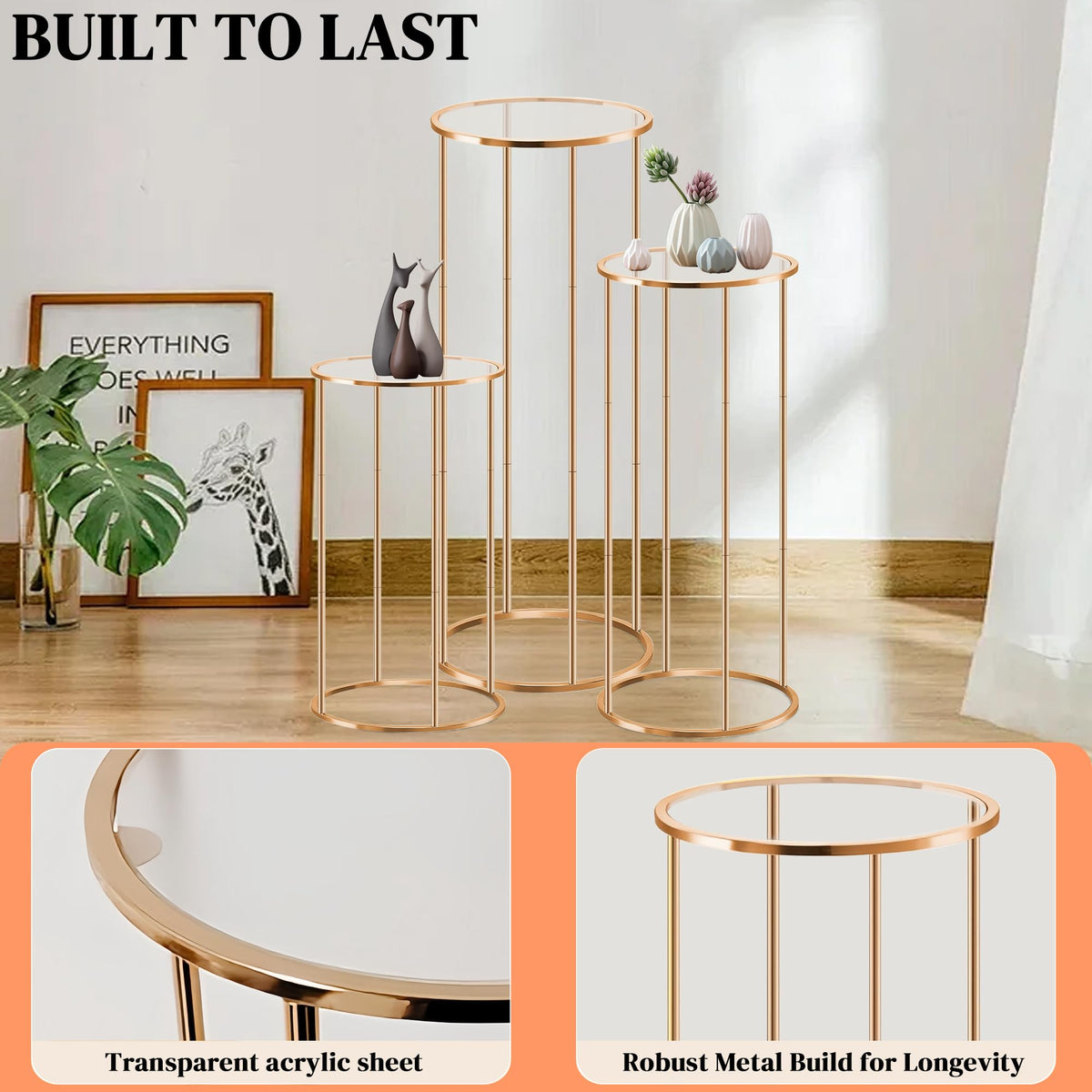 OIHYA end tables doubles as decor accents for homes.