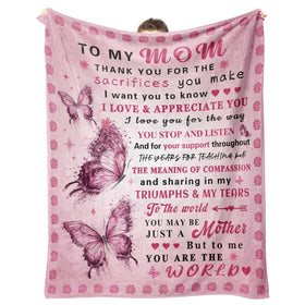 OIIJZzy mom blanket gift—soft flannel for cozy warmth.